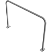 Hoop of steel tube |  48 x 2,5 mm | without cross bar | to be fixed by plugs | total width 1500 mm | total height 1000 mm | hot-dip galvanized